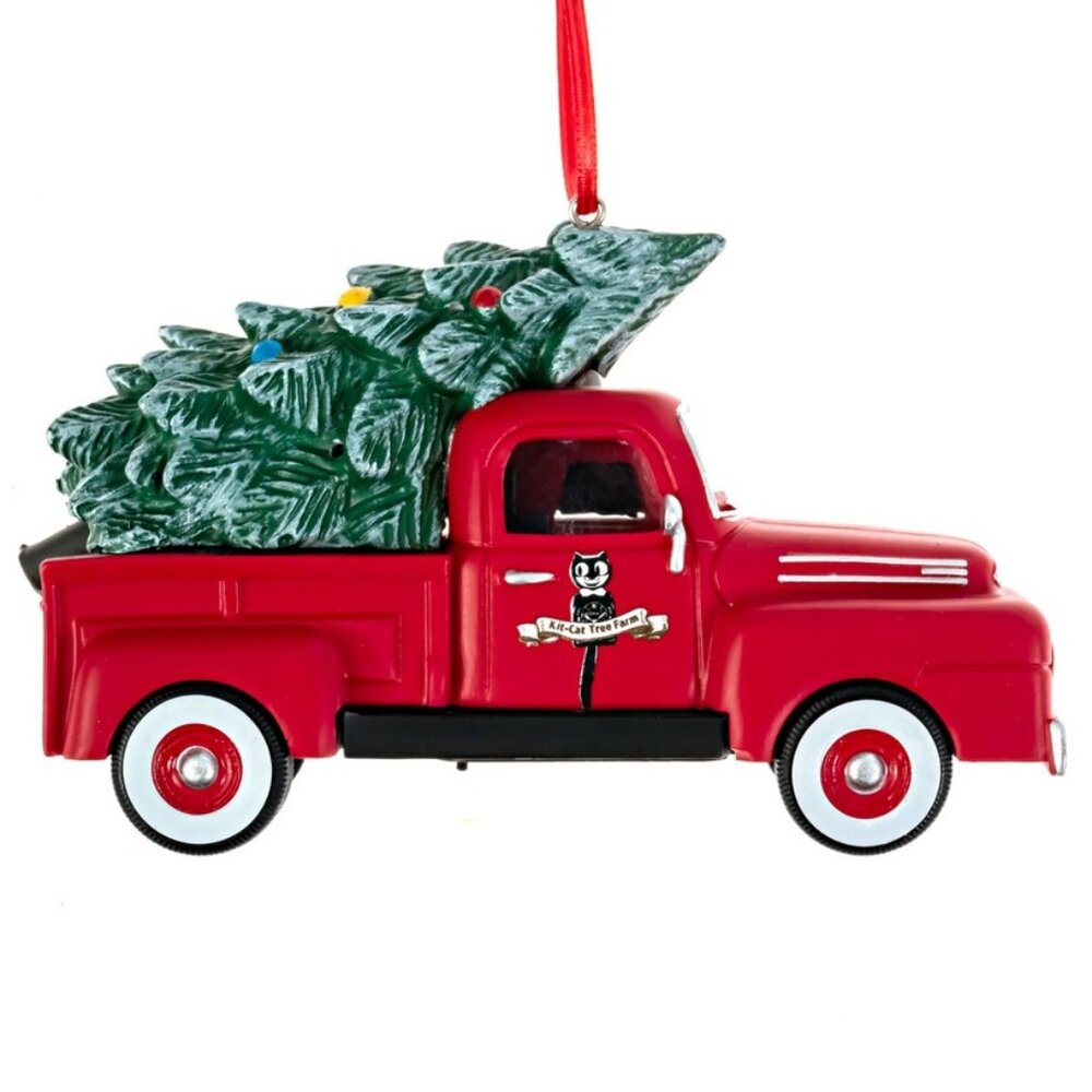 NEW LOW PRICE Kit-Cat Klock clock driving red truck LIGHT UP Christmas Ornament - Picture 6 of 9
